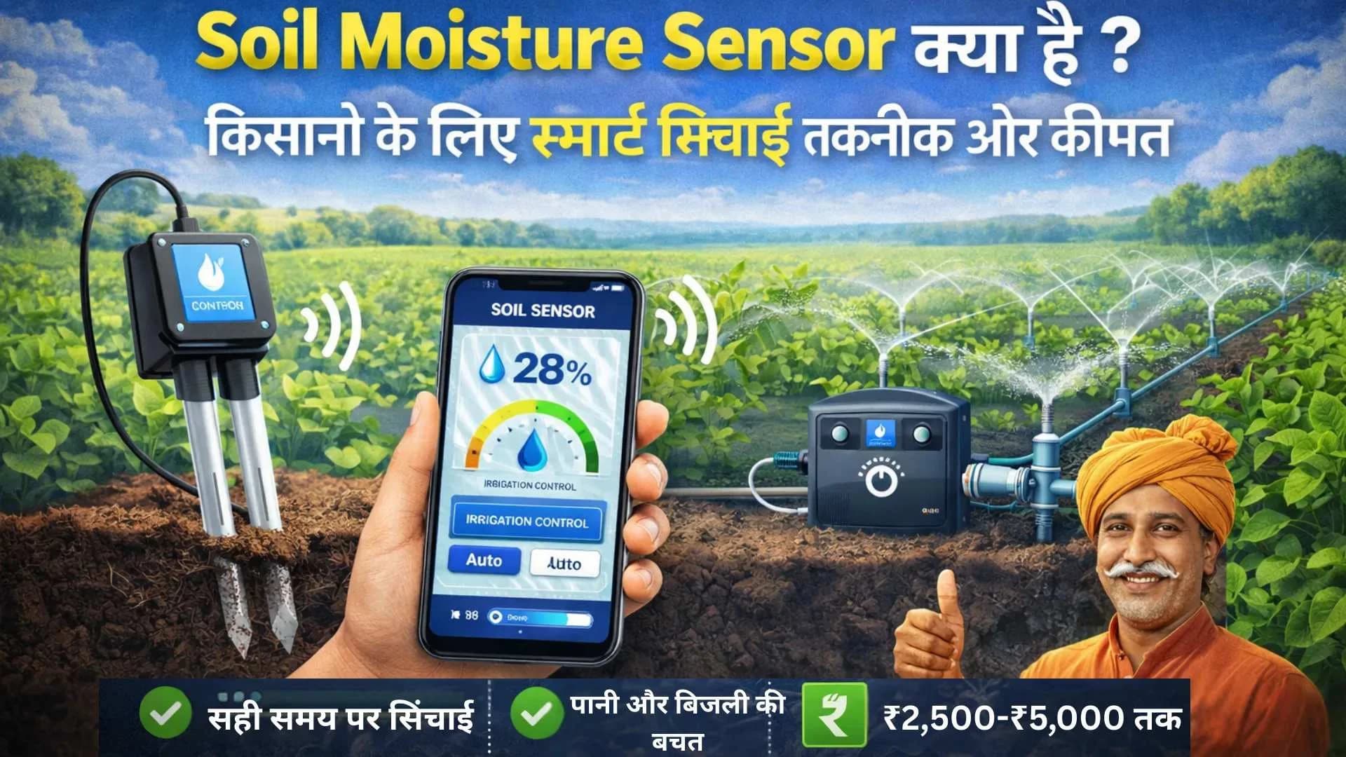 Soil Moisture Sensor Price in India | स्मार्ट खेती तकनीक