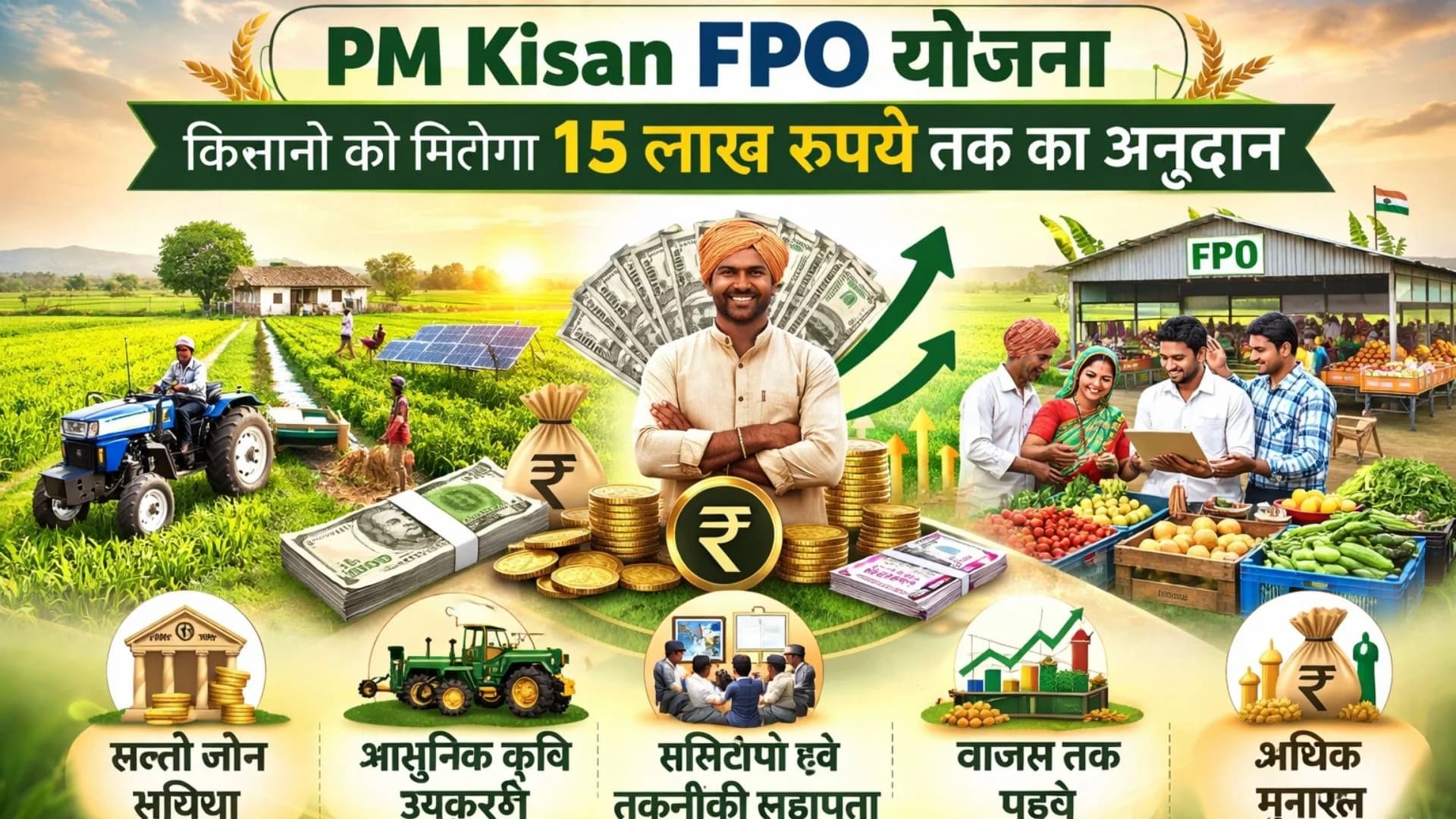 PM Kisan FPO योजना: किसानों को मिलेगा 15 लाख रुपये तक का अनुदान